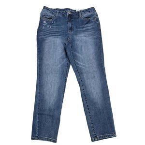 Time & Tru Jeans Sz 14 Petite Skinny High Rise Women Blue
